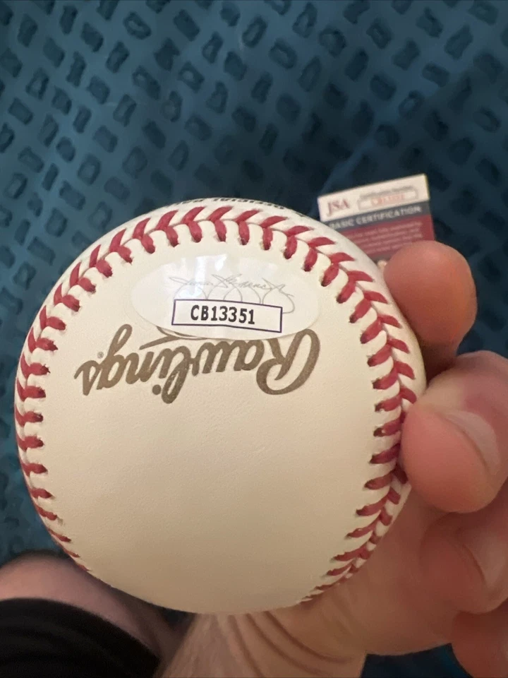 David Ortiz MLB Boston Red Sox Autographed World Series Logo Baseball JSA - Image 4 of 4