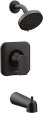 Moen Genta Tub And Shower Trim Kit Matte Black Single Handle Modern Posi-Temp