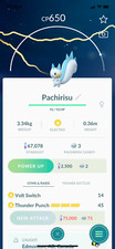 Pokemon - #417 Pachirisu !! Same Day Shippment or Next Day Guaranteed ! Go