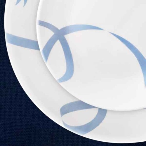 Corelle Blue Ribbons Extra Strength 12-Piece Glass Dinnerware (Service for 4) - Picture 5 of 12