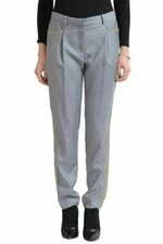 Versace Women's 100 Wool Gray Casual Pants US 2 IT 38