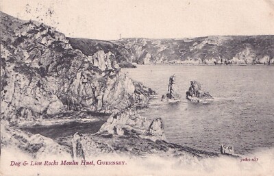 Postkarte - Moulin Huet - Hund & Löwenfelsen