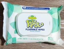 1 Pk-Kandoo Hypoallergenic Flushable Wipes-50 Cnt 17.1 cm x 12.0 cm Plant base