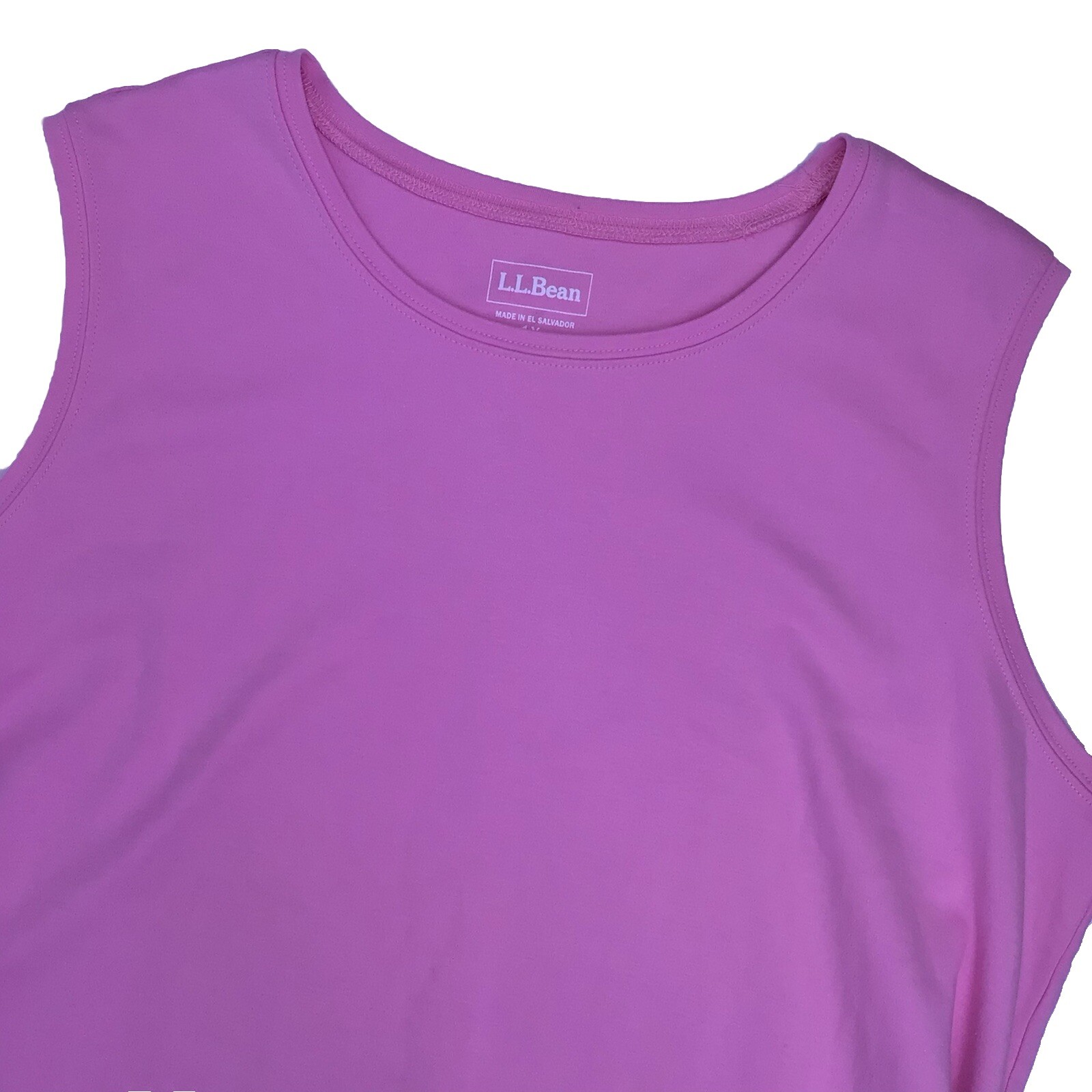 L.L. Bean Solid Pink Pullover Tank Top Womens Sleeveless Cotton Size 1X