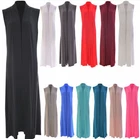 MH Women Ladies Sleeveless Long Waistcoat Open Boyfriend Maxi Summer Cardigan