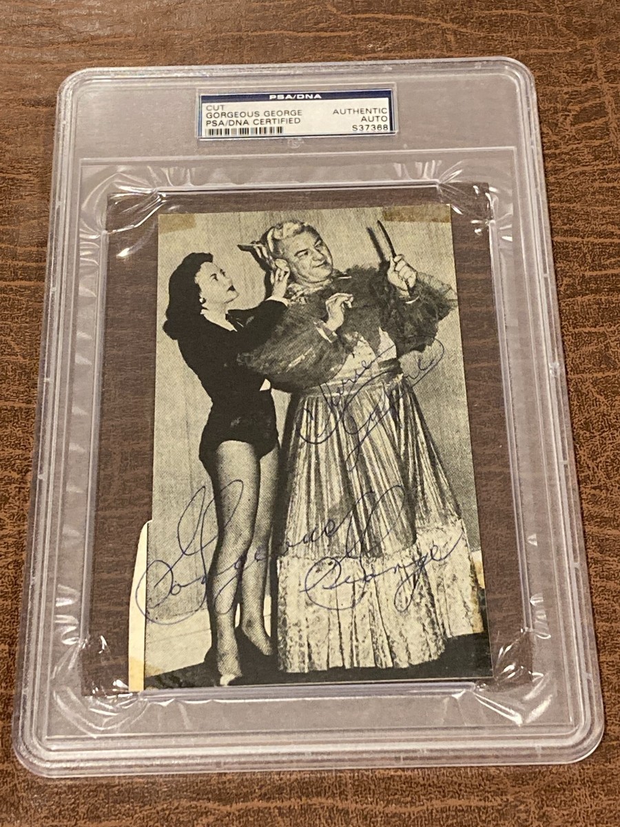 Gorgeous George PSA/DNA Encased Autograph Signed Card Auto Photo