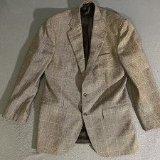 Vintage Polo Ralph Lauren Men's Virgin Wool Plaid Blazer Jacket Sz 41R 2 Button