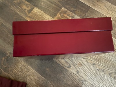 EMPTY Glossy Burgundy Red Gucci Gift Box Storage Logo 14.25 x 12