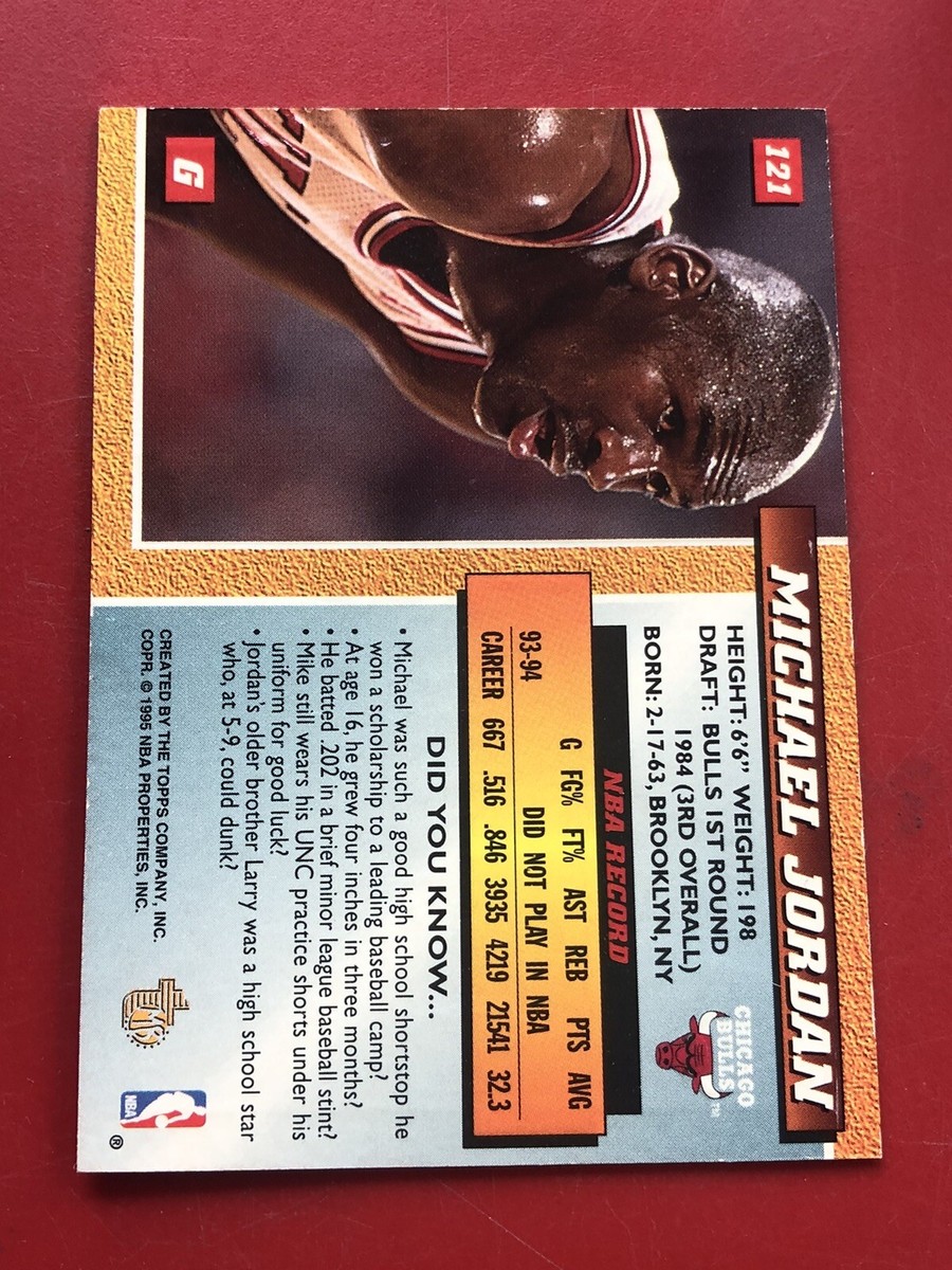 1994-95 Topps Embossed Golden Idol Michael Jordan #121 HOF
