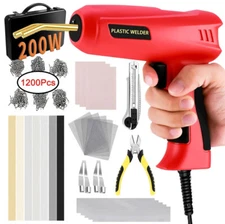 200W Hot Stapler Car Bumper Fender Welder Gun Plastic Repair Kit 1200 Staples