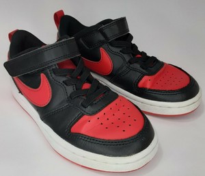Nike Court Borough Low 2 Black University Red White Youth 12c Bq5451 007 Ebay
