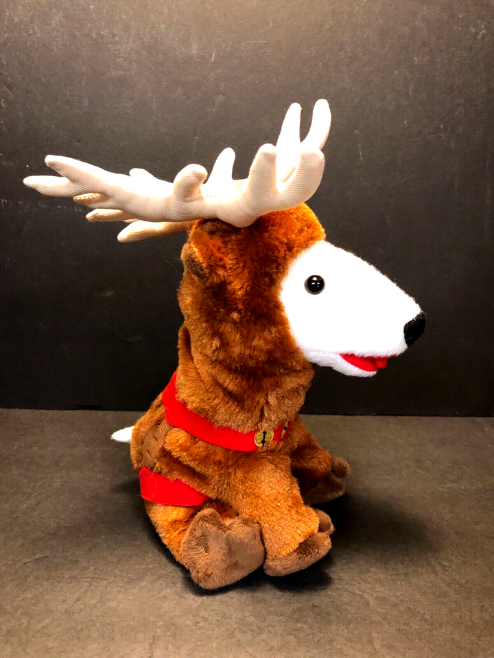 Lot of 4 Target Bullseye Dogs Stuffed Animals Plush CHRISTMAS Santa in