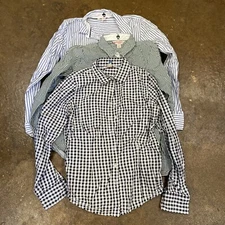 Brooks Brothers Lot 3 Red Fleece Blue Green Stripe Button Down Women’s Size 2