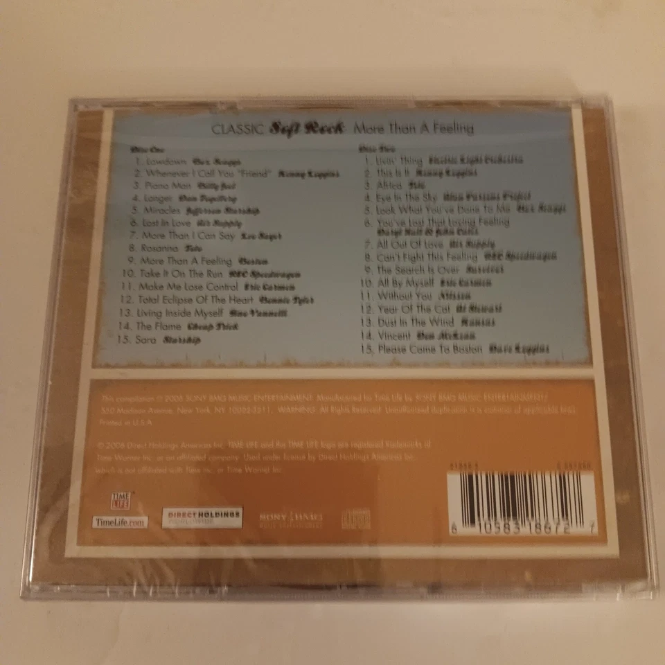 Time Life Classic Soft Rock More Than A Feeling 2 Audio CDs by Various Artists - Image 2 of 2