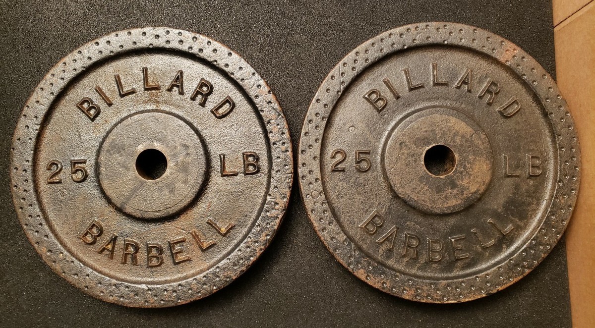 2 Billard Pro 3 Lb Cast Iron Barbell Weight Plate 1 Diameter