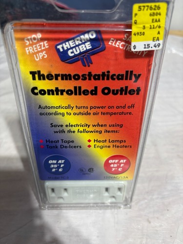 Thermo Cube Cold Weather Thermostatically Controlled Outlet - On at 35 Degrees - 第 1/2 張圖片