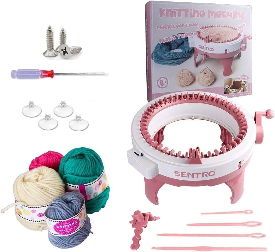 Máquina de Tejer, Agujas Telar de Tejer Inteligente Redondo Giratorio Crochet Tejer Mac