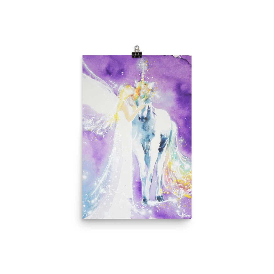 Guardian Angel Poster + Unicorn "Magic United" Home Decor,Spiritual Picture Wall - Image 2 of 4