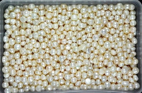 Lot de pierres précieuses en vrac perle blanche australienne naturelle 100 ct. coupe ronde certifiée - Photo 1 sur 4