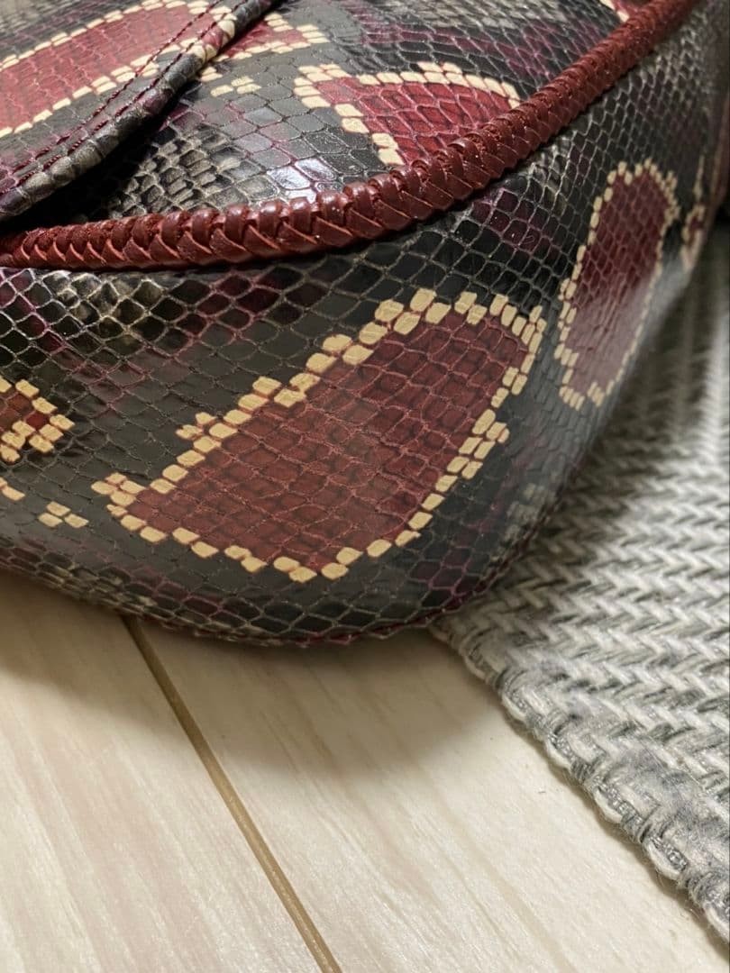 Longchamp Amazonine Python Leather Shoulder Bag R… - image 4