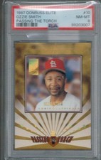 1997 Donruss Elite Passing The Torch #1 0 Ozzie Smith HOF PSA  8  5408