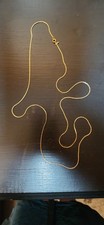 Classic VTG MONET Gold Tone Flat Link Chain Necklace 36" Long Signed Minimalist