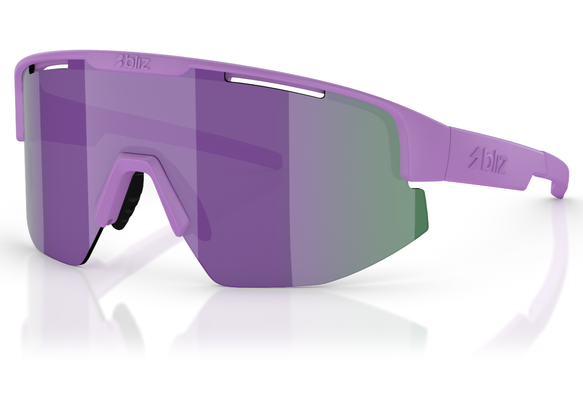 BLIZ MATRIX SMALL Mens/Womens Sports Wrap HYDRO Sunglasses MATTE PURPLE / PURPLE
