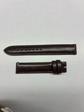 16mm Dark Brown Genuine Leather Watch Band - USA