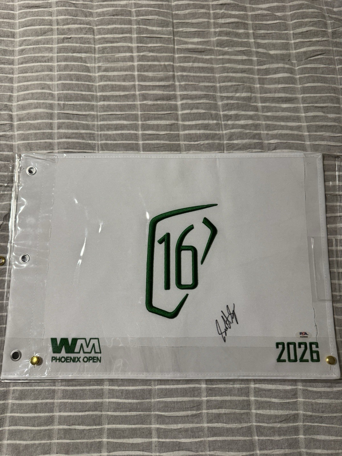 Scottie Scheffler Signed Autographed 2026 Waste Management 16 Flag PGA PSA/DNA view 4