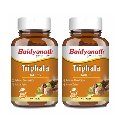 2 X Baidyanath Ayurved Triphala -  60 Tablets Fast Shipping