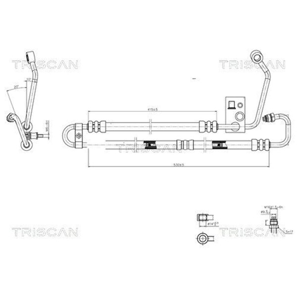 Triscan Hydraulikschlauch Servoschlauch Passend FüR Bmw 5 | 8516 11004-image