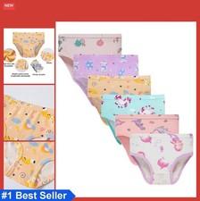 Girls Cotton Panties Toddler Underwear 6 Pack Cartoon Briefs Soft Elastic