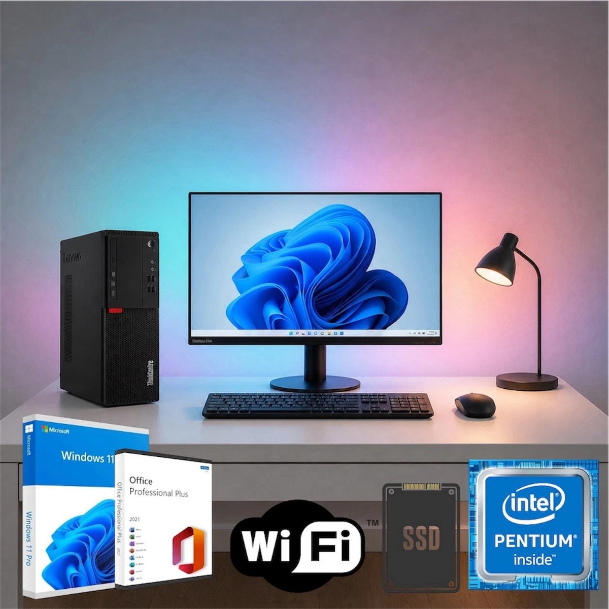 Lenovo Desktop M710T MT Intel i7 16GB RAM 512GB SSD WIFI 