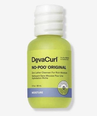 DevaCurl No-Poo Original Zero Lather Cleanser For Rich Moisture 3 oz.-NEW