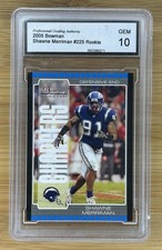2005 BOWMAN SHAWNE MERRIMAN #225 ROOKIE SAN DIEGO CHARGERS RC CARD GEM MINT 10