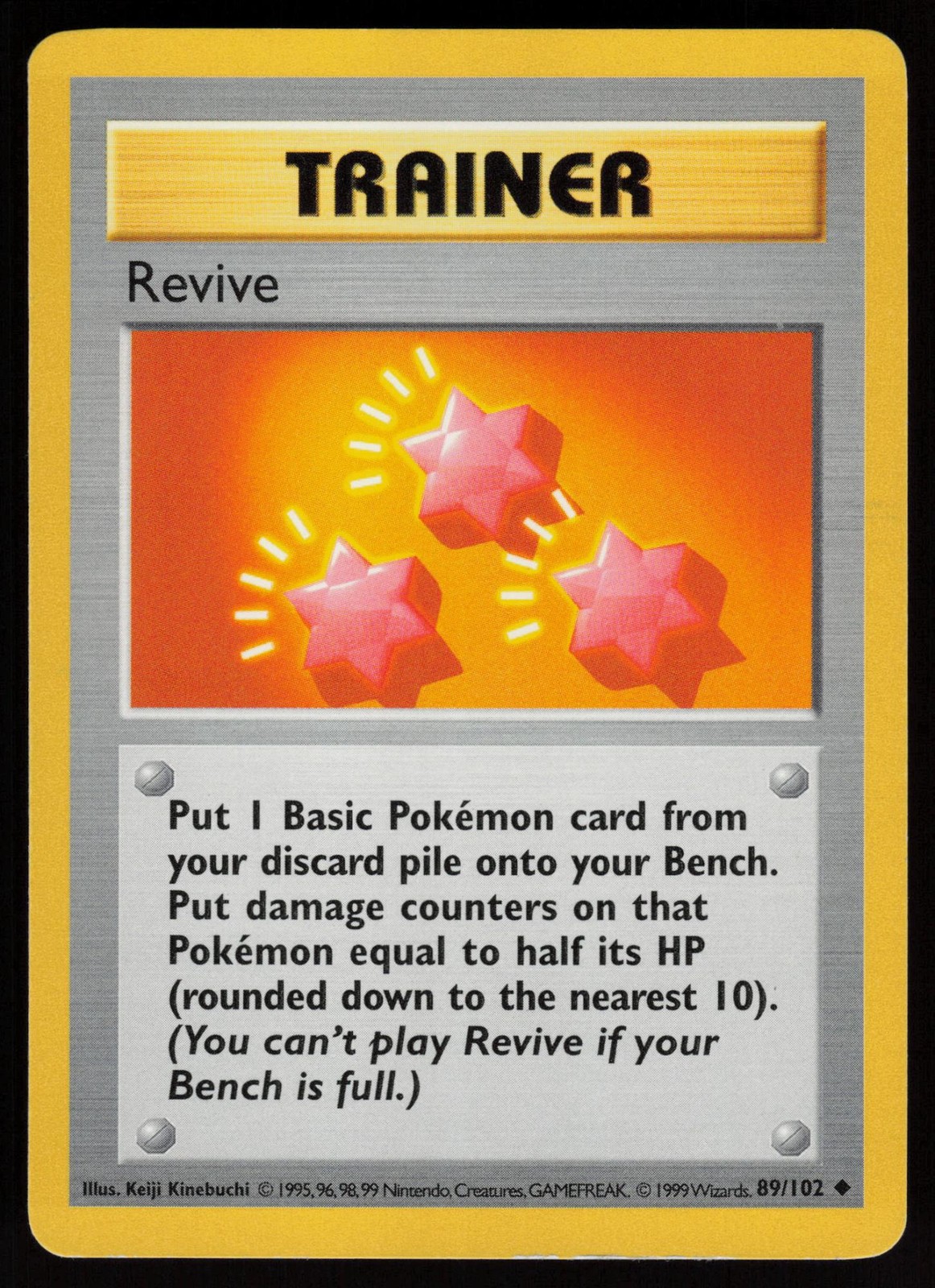 REVIVE 89/102 UNCOMMON BASE SET SHADOWLESS POKEMON LP