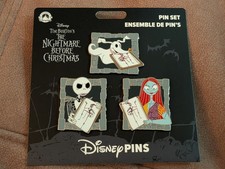 Disney Store Tim Burton 'The Nightmare Before Christmas' Pin Set