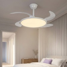 42 Led Ceiling Fan Light Kit Retractable Blade 3cct Dimmable Fixture W Remote