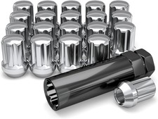 M12x1.50 Seven Spline Acorn Lug Nut with Key - Chrome Seating - Standard Seating