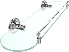 20inch Glass Shelf for Bathroom, Brushed Nickel Bathroom Glass Shelves Wall