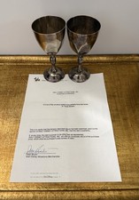 Pair Of Silver-Plated Wine Goblets From the Home of Frank Sinatra