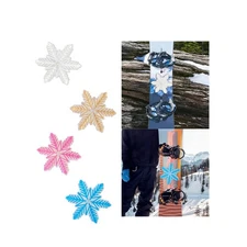 3D Snowflake Snowboarding Stomp Pad PVC Material Universal Anti Slip Accessory