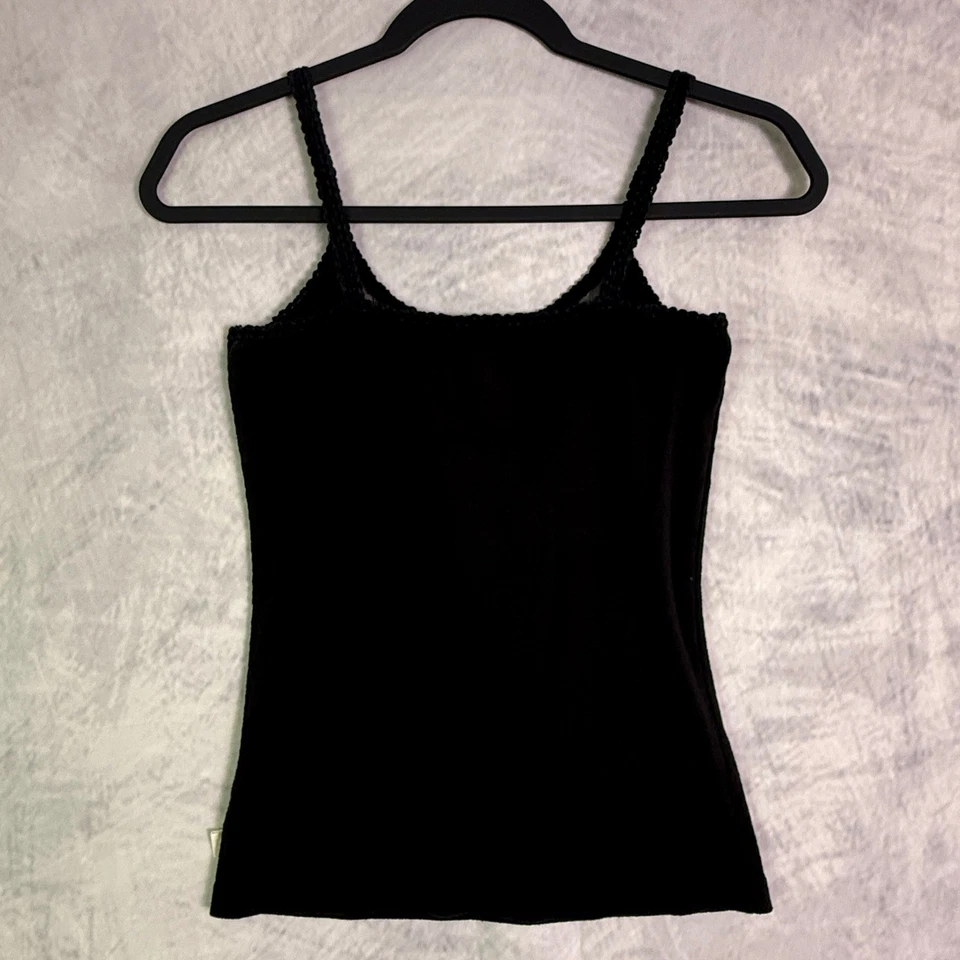 Camiseta sin mangas Y2k Lei negra con ribete de encaje para mujer talla L Elena Gilbert hada grunge gótico Foto 4 de 4