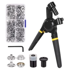Heavy Duty Snap Fastener Tool Upgraded Version Snap Button Tool Includes 30 S...