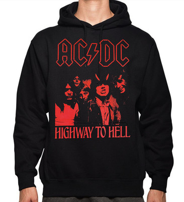 AC/DC Highway to Hell R Rock Band HOODIES BLACK MEN's SIZES