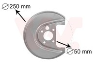 VAN Wezel Spritzblech Bremsscheibe 5888373 FüR Bora VW 1J2 Skoda Seat Audi TT A3
