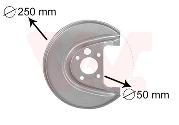 VAN Wezel Spritzblech Bremsscheibe 5888373 FüR Bora VW 1J2 Skoda Seat Audi TT A3-image