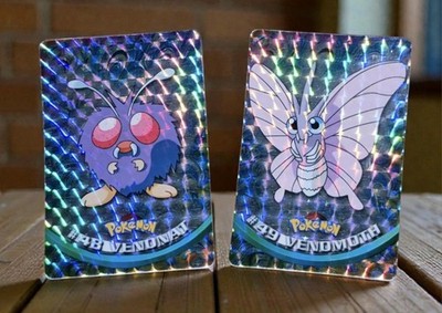 H592 ポケモン Topps #48 VENONAT 9.5 GEM MINT Pokemon Topps VENONAT #48 & VENOMOTH #49 EVO Holo Prism Vending