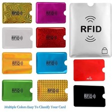10PCS Anti RFID Blocking Card Sleeve-Secure Credit/Debit Card Holder ID Wallet