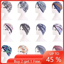 Women African Bonnet Head Wrap Cover Chemo Cap Print Headscarf Turban Hair Loss